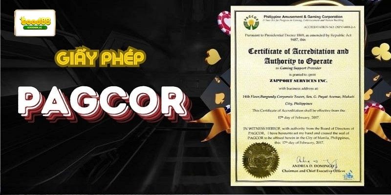 Good88 được cấp quyền hoạt động hợp pháp bởi PAGCOR tổ chức