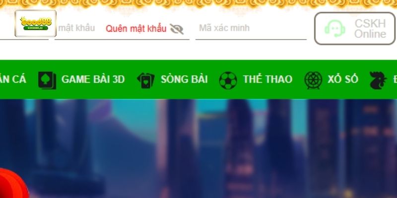 Đăng nhập vào tài khoản nhà cái trước khi thực hiện rút tiền Good88