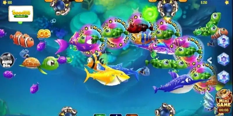 Bonus Wheel được kích hoạt khi hạ gục Trùm Cá Vàng hoặc boss đặc biệt